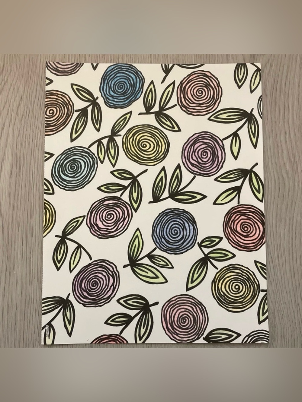 Colored paper total of 1 page